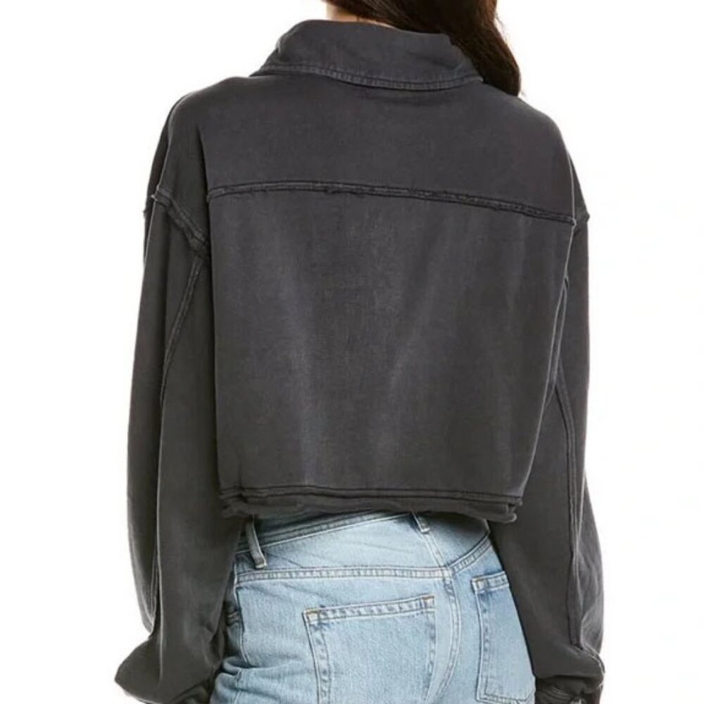 Free People SATURDAY Cropped Shirt Jacket - M - Picture 2 of 12